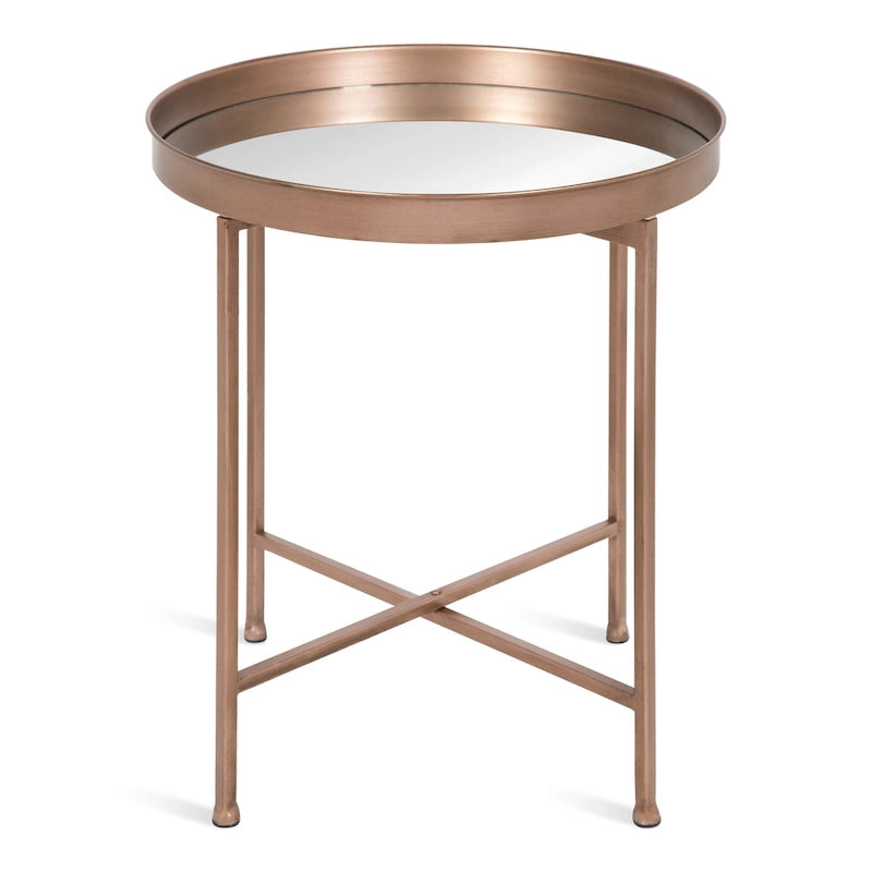 Table d'appoint ronde en métal Celia - 18.25x18.25x22
