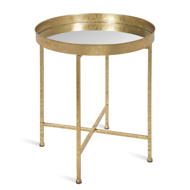 Table d'appoint ronde en métal Celia - 18.25x18.25x22
