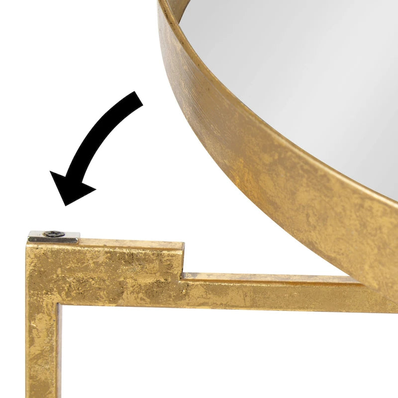 Table d'appoint ronde en métal Celia - 18.25x18.25x22