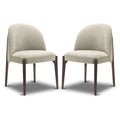 Chaise de salle à manger Pietta (lot de 2) - Tissu durable avec pieds en bois massif