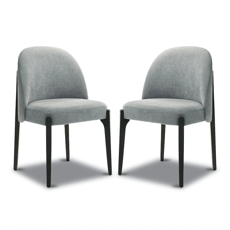 Chaise de salle à manger Pietta (lot de 2) - Tissu durable avec pieds en bois massif