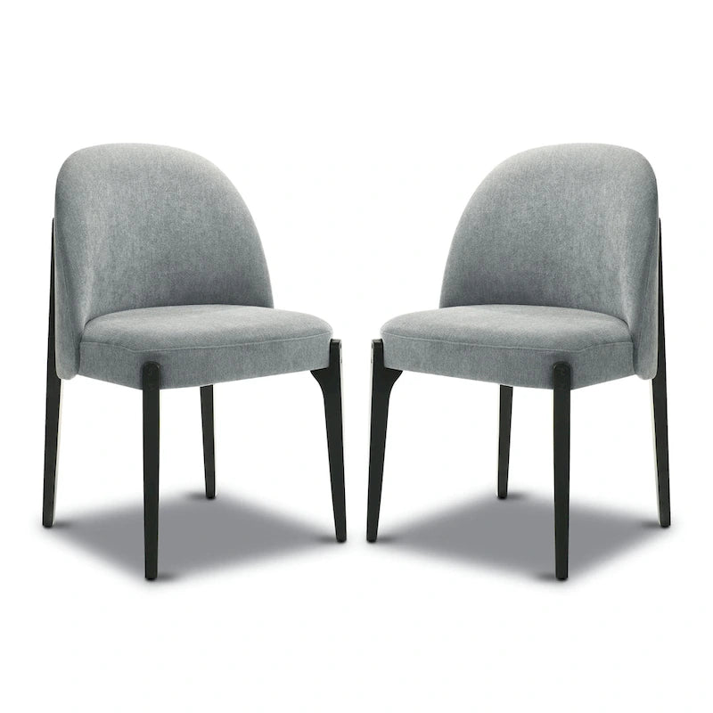 Chaise de salle à manger Pietta (lot de 2) - Tissu durable avec pieds en bois massif