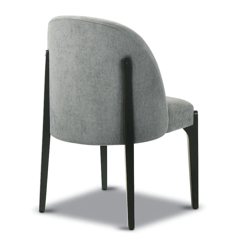 Chaise de salle à manger Pietta (lot de 2) - Tissu durable avec pieds en bois massif