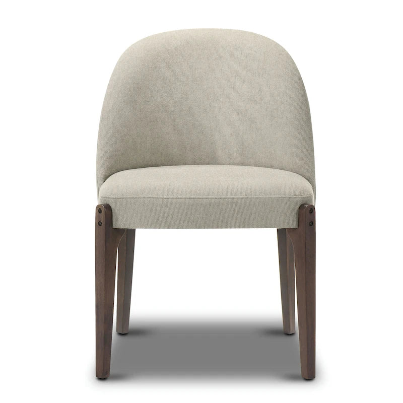 Chaise de salle à manger Pietta (lot de 2) - Tissu durable avec pieds en bois massif