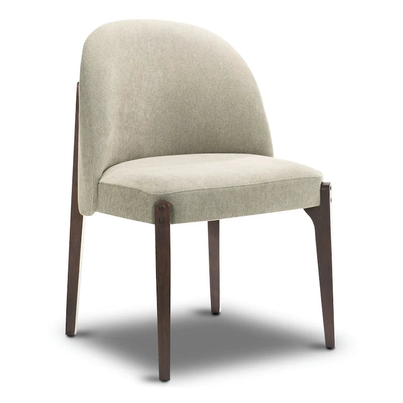 Chaise de salle à manger Pietta (lot de 2) - Tissu durable avec pieds en bois massif