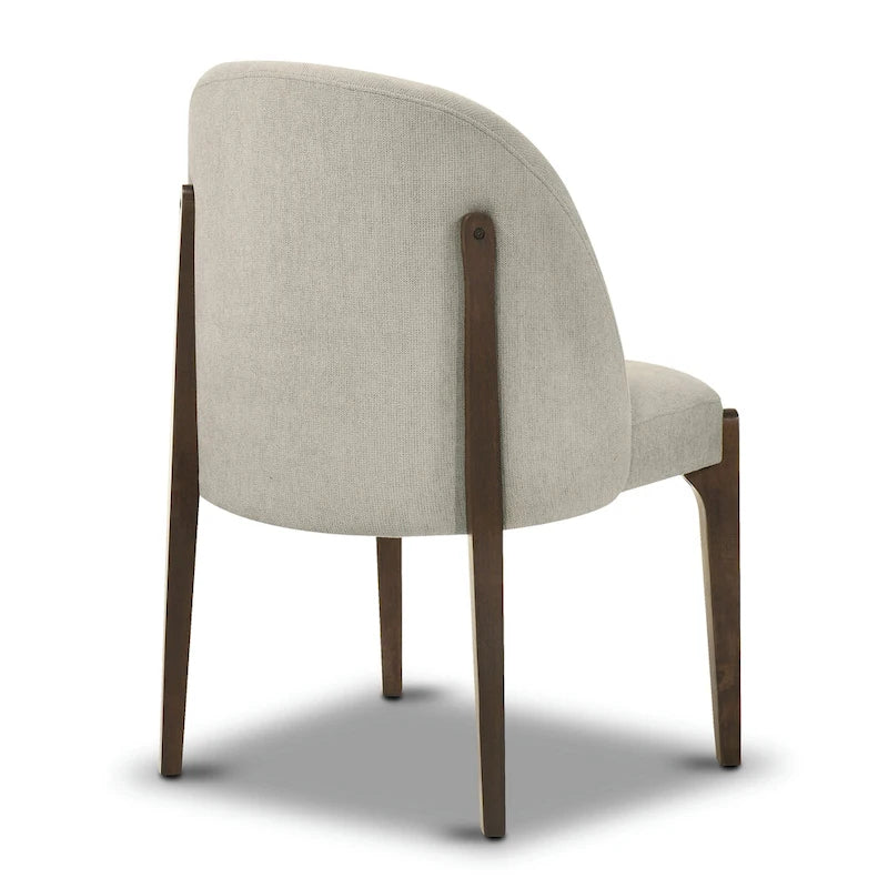 Chaise de salle à manger Pietta (lot de 2) - Tissu durable avec pieds en bois massif