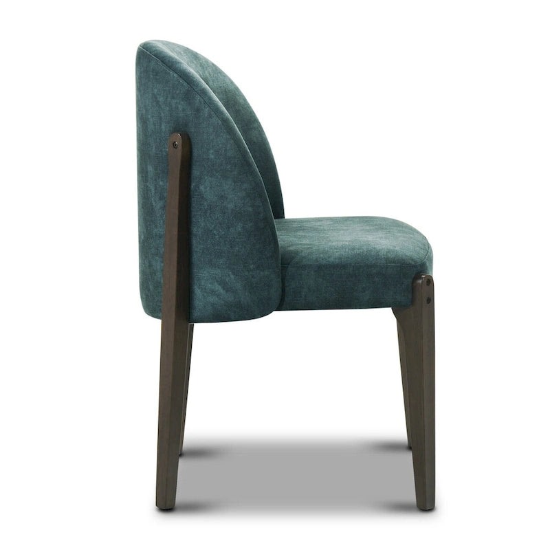 Chaise de salle à manger Pietta (lot de 2) - Tissu durable avec pieds en bois massif