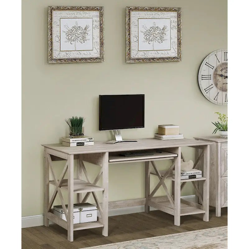  Honduras 58 Transitional Open Shelves Writing Desk