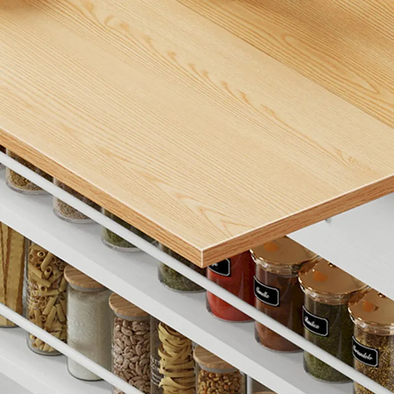 Dessertes de cuisine avec abattant et meuble poubelle double basculant