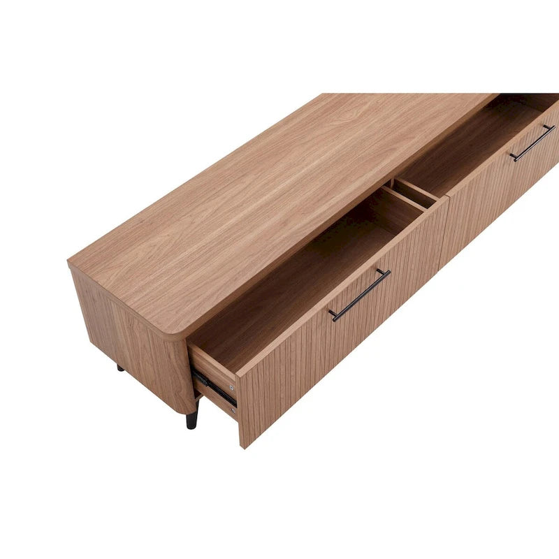Meuble TV Jodie Mid-century moderne de 175 cm