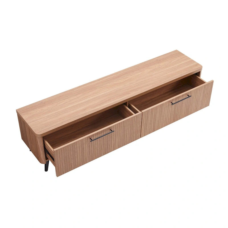Meuble TV Jodie Mid-century moderne de 175 cm