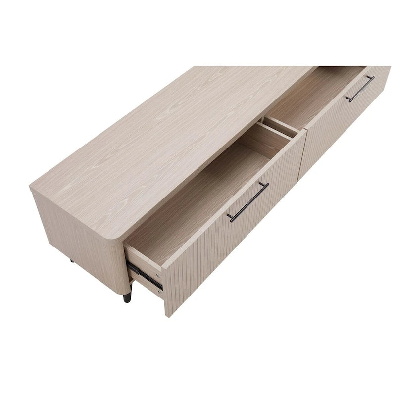 Meuble TV Jodie Mid-century moderne de 175 cm