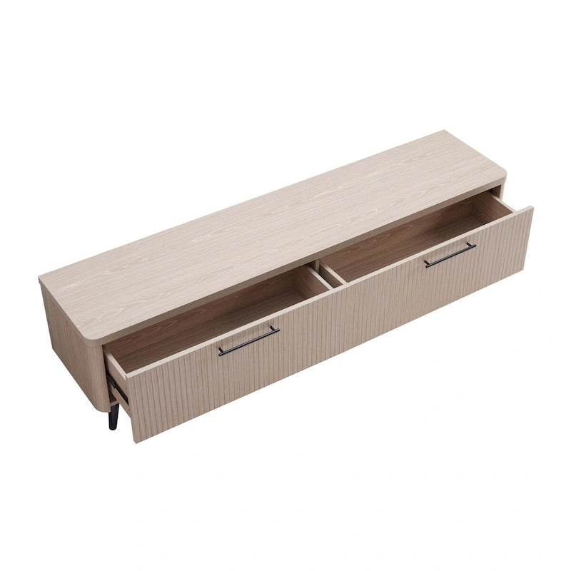Meuble TV Jodie Mid-century moderne de 175 cm