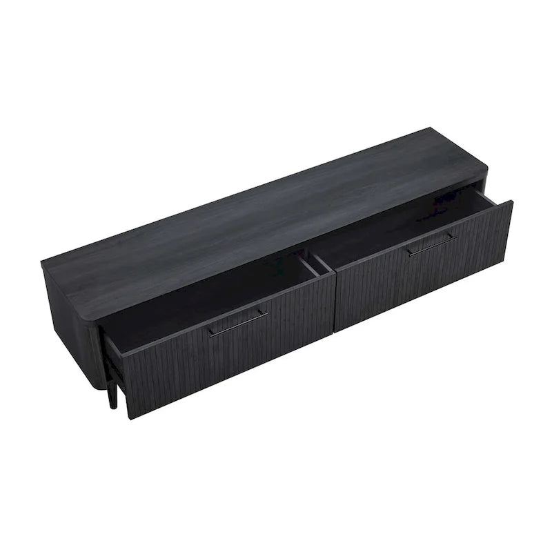 Meuble TV Jodie Mid-century moderne de 175 cm